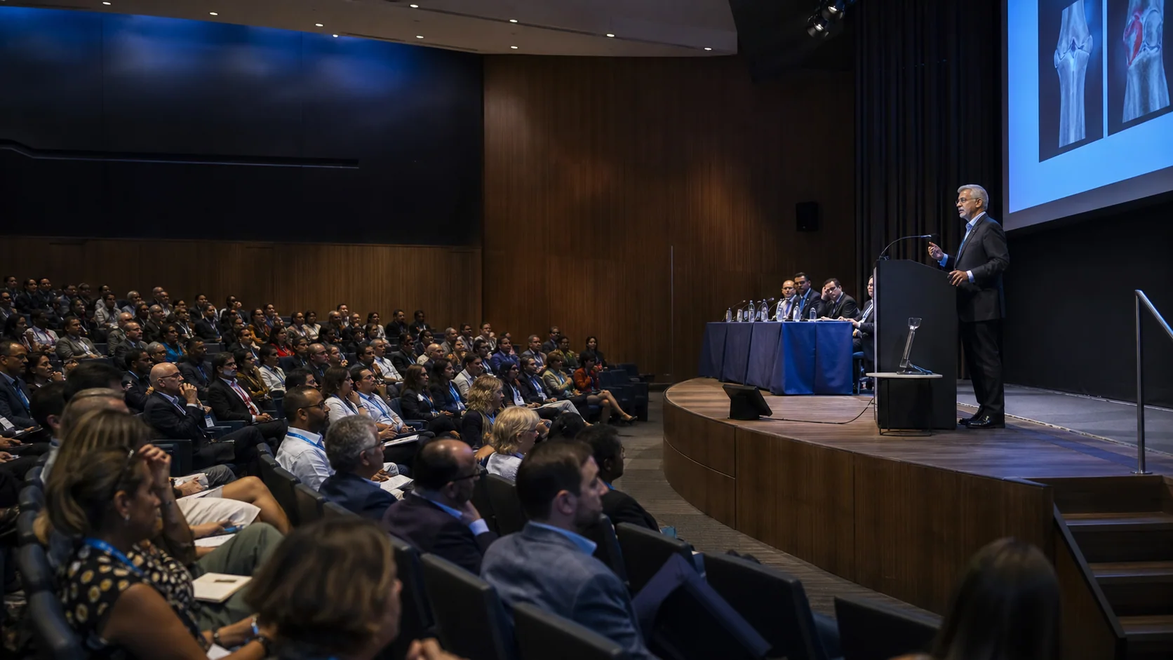 Delegates in a lecture theatre session at an international medical and dental conference